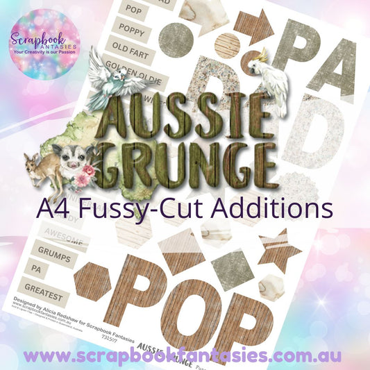 Aussie Grunge A4 Colour Fussy-Cut Additions - Dad Pop Pa 731507