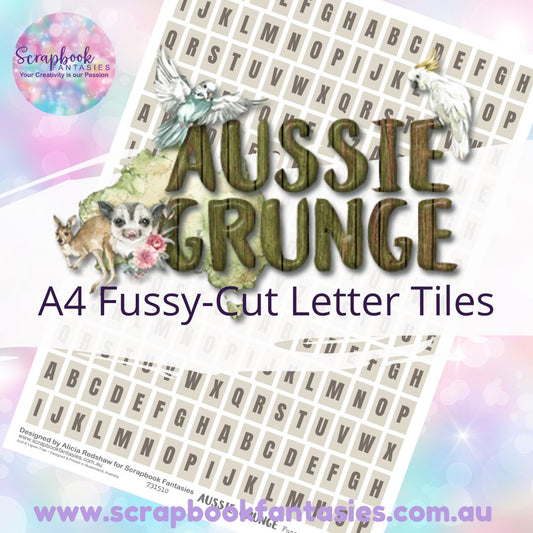 Aussie Grunge Colour Fussy-Cut Letter Tiles - Medium 731510