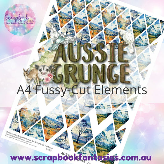 Aussie Grunge A4 Colour Fussy-Cut Elements - Bushland Diamonds 731500