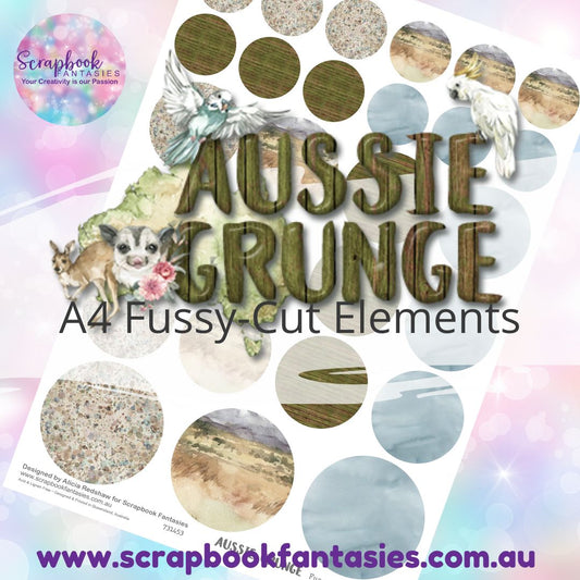 Aussie Grunge A4 Colour Fussy-Cut Elements - Circles 1 731453