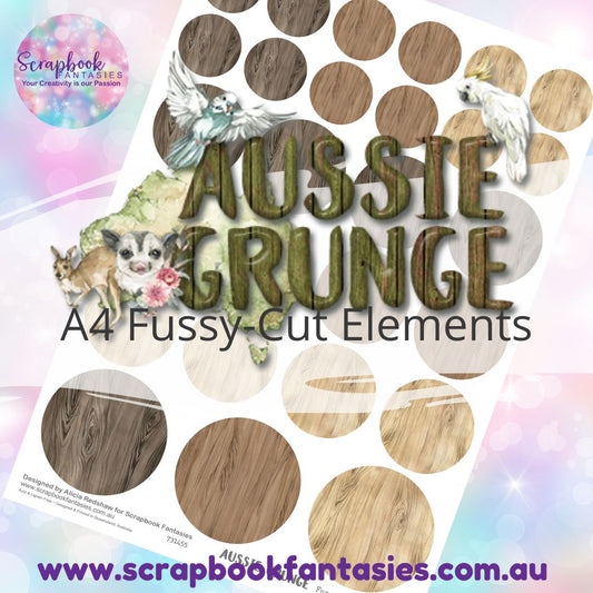 Aussie Grunge A4 Colour Fussy-Cut Elements - Circles 3 731455