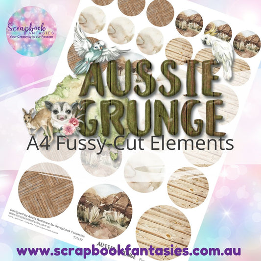 Aussie Grunge A4 Colour Fussy-Cut Elements - Circles 5 731457