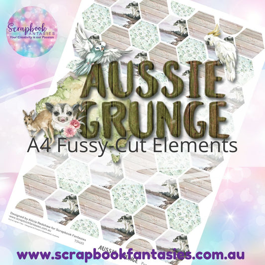 Aussie Grunge A4 Colour Fussy-Cut Elements - Hexagons 4 731465