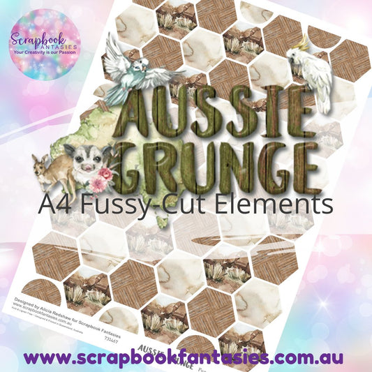 Aussie Grunge A4 Colour Fussy-Cut Elements - Hexagons 6 731467