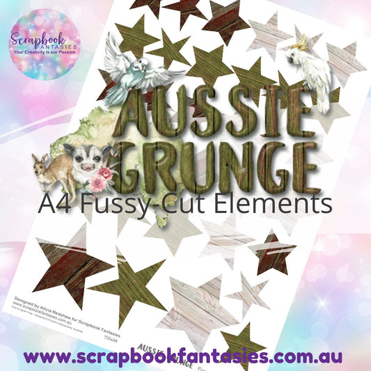 Aussie Grunge A4 Colour Fussy-Cut Elements - Stars 1 731468