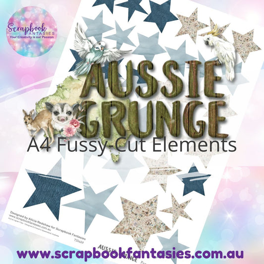 Aussie Grunge A4 Colour Fussy-Cut Elements - Stars 2 731469