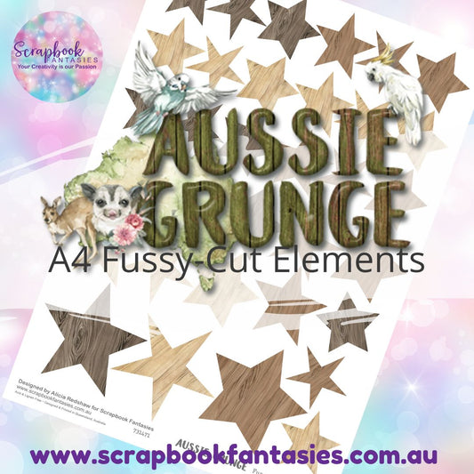 Aussie Grunge A4 Colour Fussy-Cut Elements - Stars 4 731471