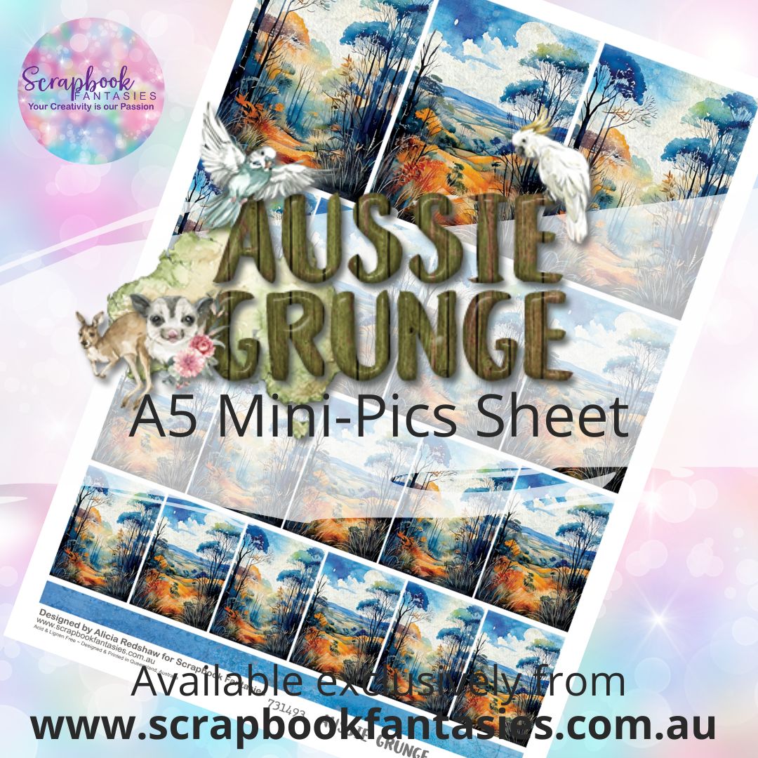 Aussie Grunge A5 Mini-Pics Sheet - Bushland 1 731493