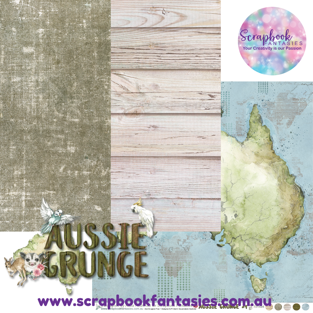 Aussie Grunge 12x12 Double-Sided Patterned Paper 4