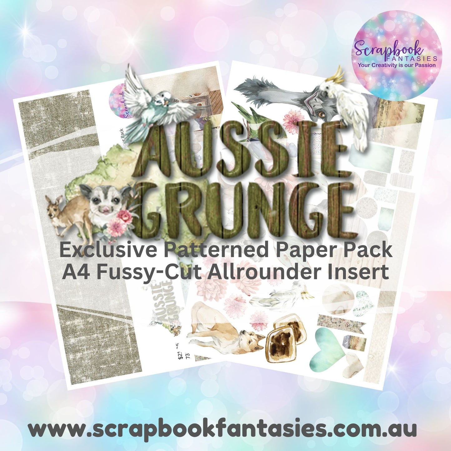 Pre-Order - Aussie Grunge 12x12 Double-Sided Patterned Paper Pack - 731430