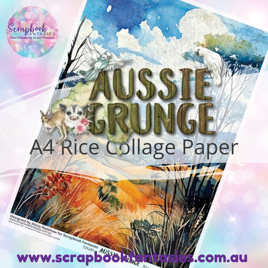 Aussie Grunge A4 Rice Collage Paper - Bushland 2 731490