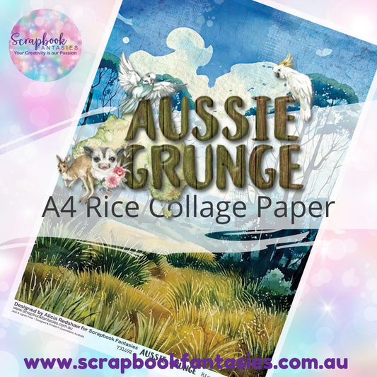 Aussie Grunge A4 Rice Collage Paper - Bushland 4 731492