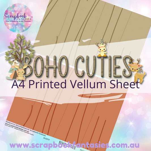Boho Cuties A4 Printed Vellum Sheet - Halves 2 242209