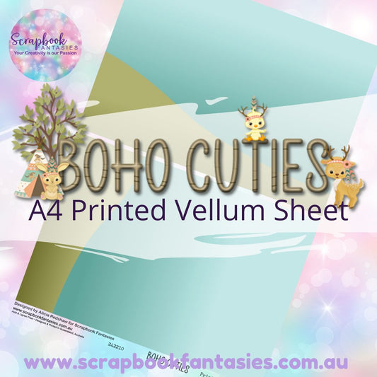 Boho Cuties A4 Printed Vellum Sheet - Halves 3 242210