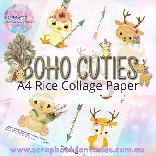 Boho Cuties A4 Rice Collage Paper - Cutie Creatures 242206