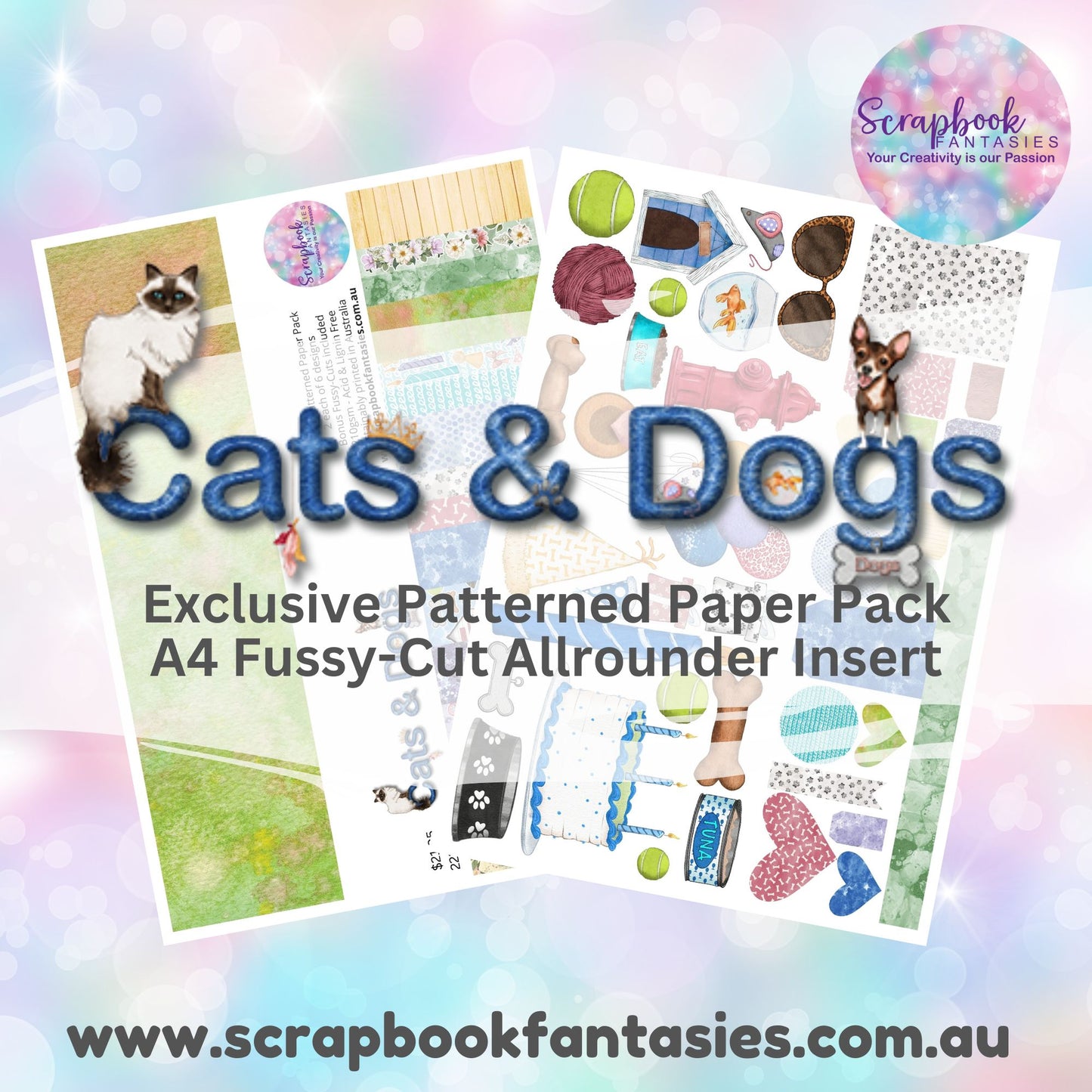 Cats & Dogs 12x12 Double-Sided Patterned Paper Pack - Designed by Alicia Redshaw 223200