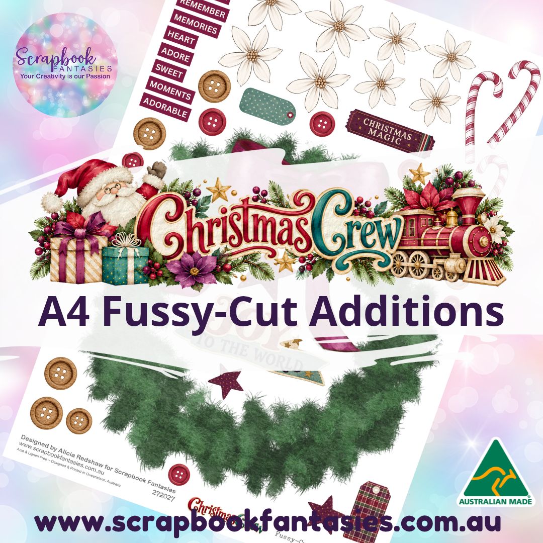 Christmas Crew A4 Colour Fussy-Cut Additions - Christmas Wreath 272027