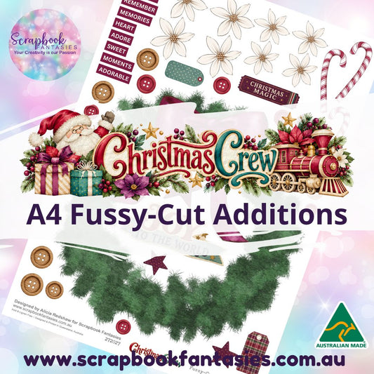 Christmas Crew A4 Colour Fussy-Cut Additions - Christmas Wreath 272027