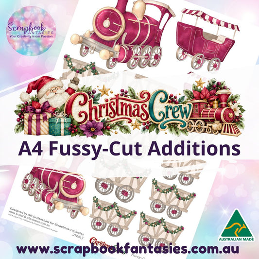 Christmas Crew A4 Colour Fussy-Cut Additions - Red Trains 272043