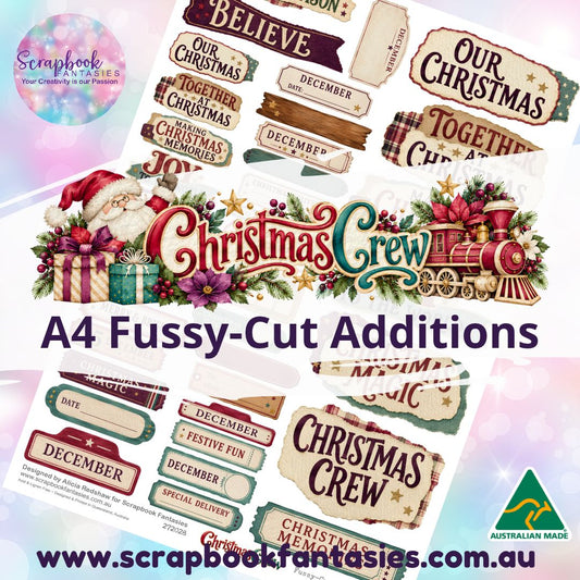 Christmas Crew A4 Colour Fussy-Cut Additions - Titles and Tabs 272028