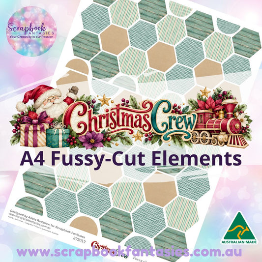 Christmas Crew A4 Colour Fussy-Cut Elements - Hexagons 1 272017