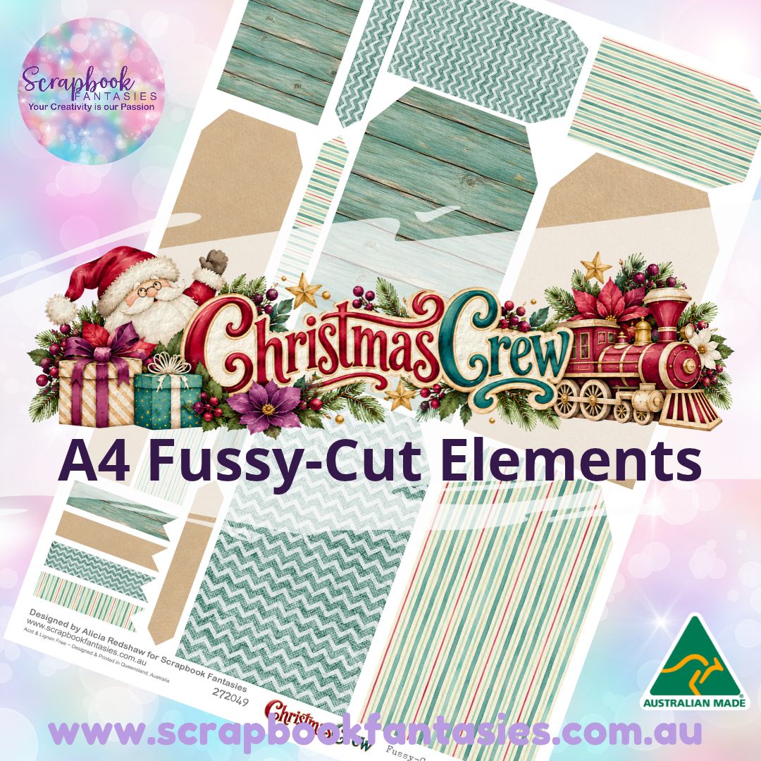 Christmas Crew A4 Colour Fussy-Cut Elements - Large Tags 1 272049