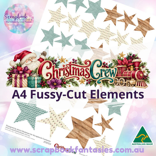 Christmas Crew A4 Colour Fussy-Cut Elements - Stars 2 272053