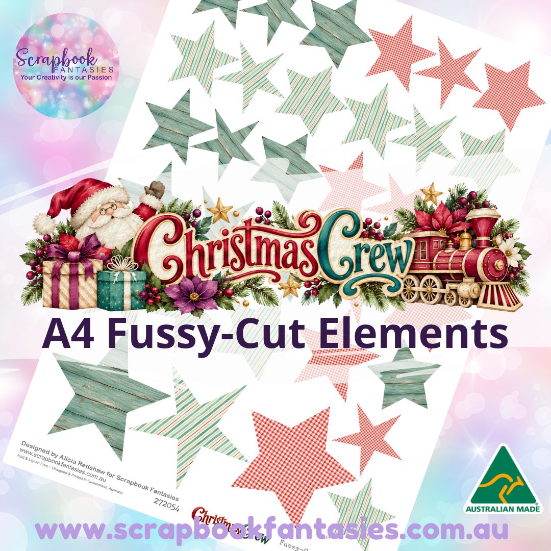 Christmas Crew A4 Colour Fussy-Cut Elements - Stars 3 272054