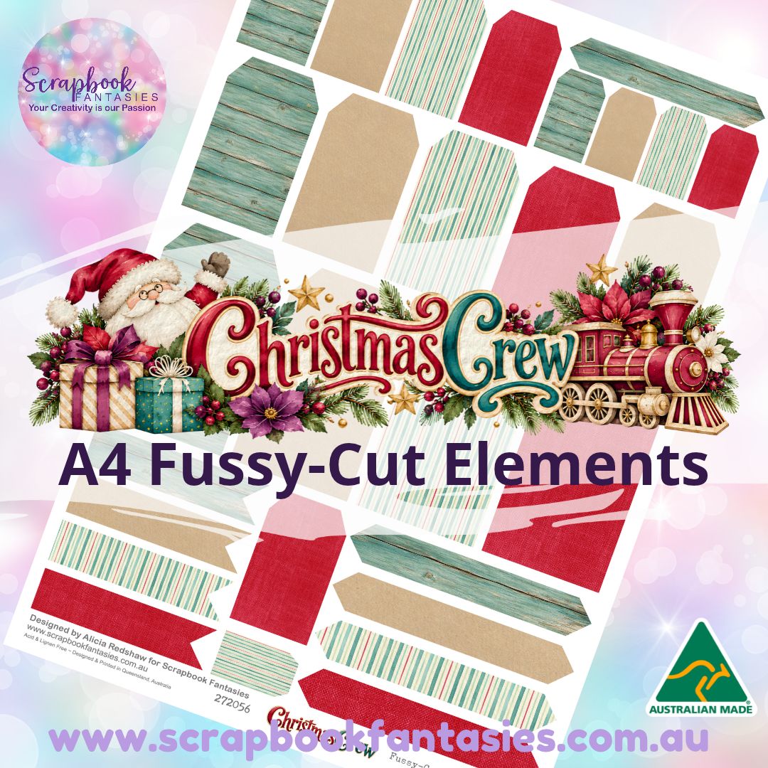 Christmas Crew A4 Colour Fussy-Cut Elements - Tags and Tabs 2 272056