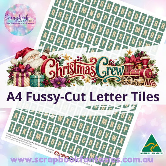 Christmas Crew Colour Fussy-Cut Letter Tiles - Medium 272022