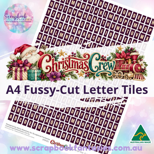 Christmas Crew Colour Fussy-Cut Letter Tiles - Small 272021