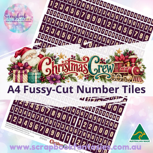 Christmas Crew Colour Fussy-Cut Number Tiles 1 - 272023