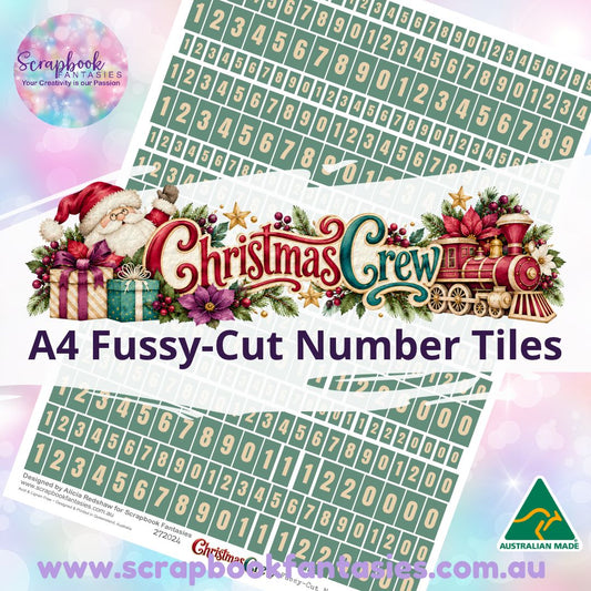 Christmas Crew Colour Fussy-Cut Number Tiles 2 - 272024