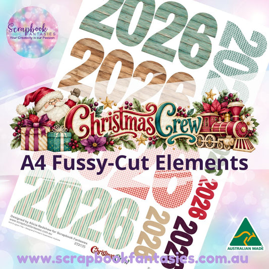 Christmas Crew A4 Colour Fussy-Cut Year - 2026 - 272035