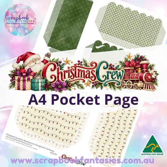 Christmas Crew A4 Colour Pocket Page - Rectangles and Square 1 272060