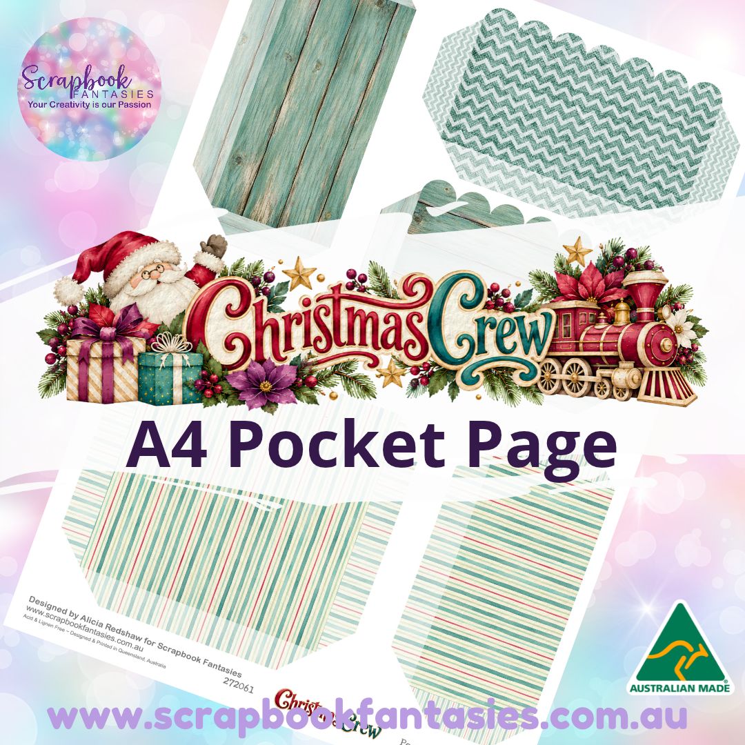 Christmas Crew A4 Colour Pocket Page - Rectangles and Square 2 272061