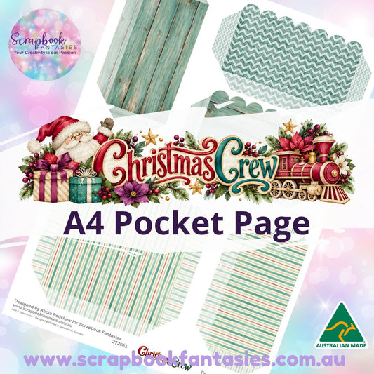 Christmas Crew A4 Colour Pocket Page - Rectangles and Square 2 272061