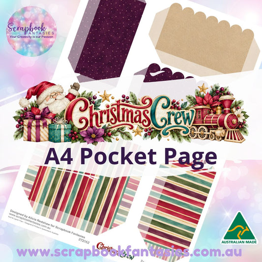 Christmas Crew A4 Colour Pocket Page - Rectangles and Square 3 272062
