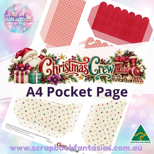 Christmas Crew A4 Colour Pocket Page - Rectangles and Square 4 272063
