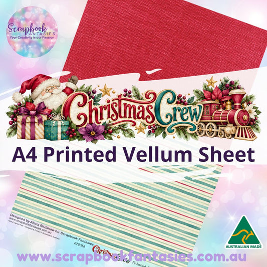 Christmas Crew A4 Printed Vellum Sheet - Halves 2 272068