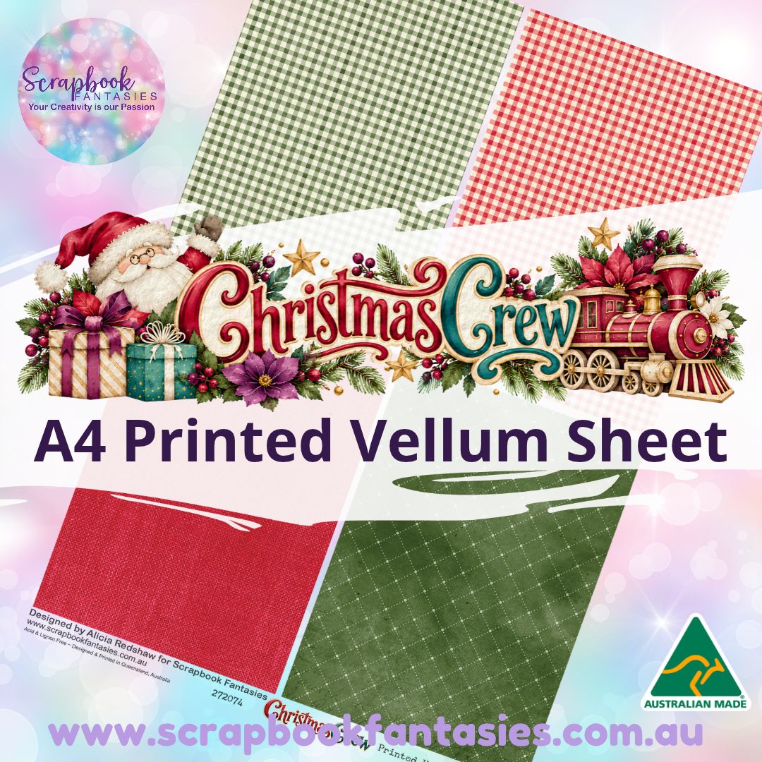 Christmas Crew A4 Printed Vellum Sheet - Quarters 2 272074