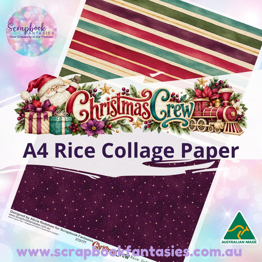 Christmas Crew A4 Rice Collage Paper - Halves 1 272077
