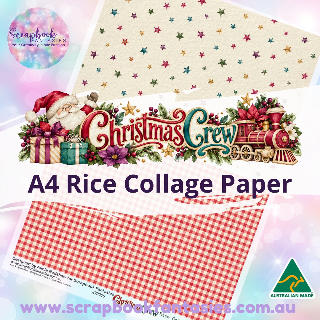 Christmas Crew A4 Rice Collage Paper - Halves 3 272079
