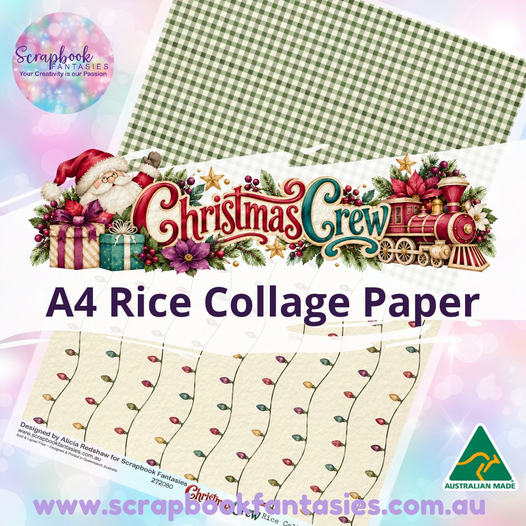Christmas Crew A4 Rice Collage Paper - Halves 4 272080