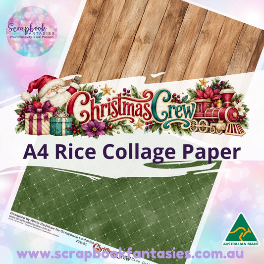 Christmas Crew A4 Rice Collage Paper - Halves 5 272081