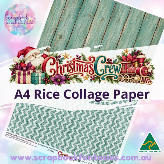 Christmas Crew A4 Rice Collage Paper - Halves 6 272082
