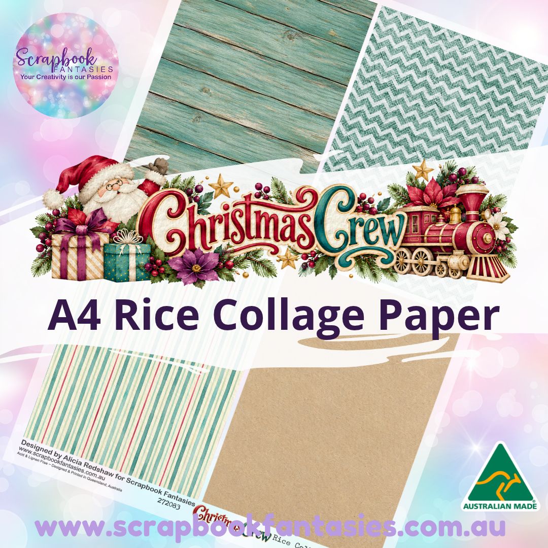 Christmas Crew A4 Rice Collage Paper - Quarters 1 272083