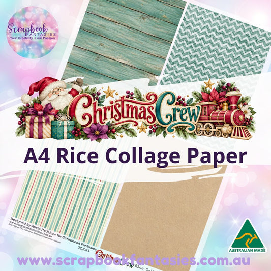 Christmas Crew A4 Rice Collage Paper - Quarters 1 272083