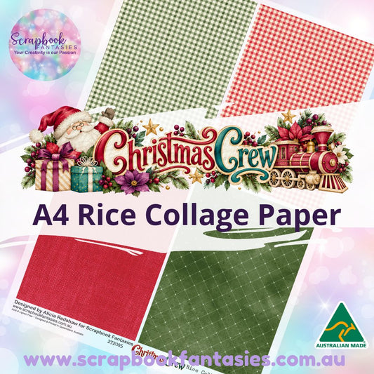 Christmas Crew A4 Rice Collage Paper - Quarters 3 272085