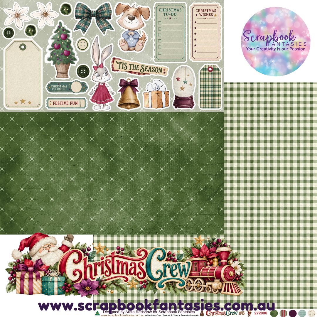 Christmas Crew 12x12 Double-Sided Patterned Paper 6 - 272006